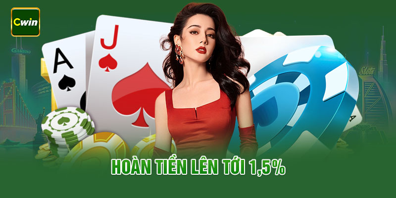 Nhà cái Cwin hoàn tiền quý người chơi 1,5%